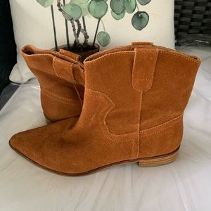 Shellys London-Tan suede booties